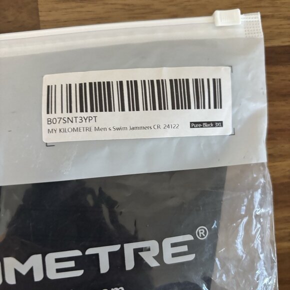 MY KILOMETRE Men's Swimsuit Jammer BLACK Solid Swim Endurance Size 3XL Fits XXL? - Picture 3 of 9